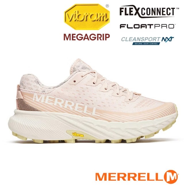 【MERRELL】女 AGILITY PEAK 5 輕量越野健行鞋.透氣登山鞋.戶外休閒運動鞋/ML068390 粉紅鹽✿30E010